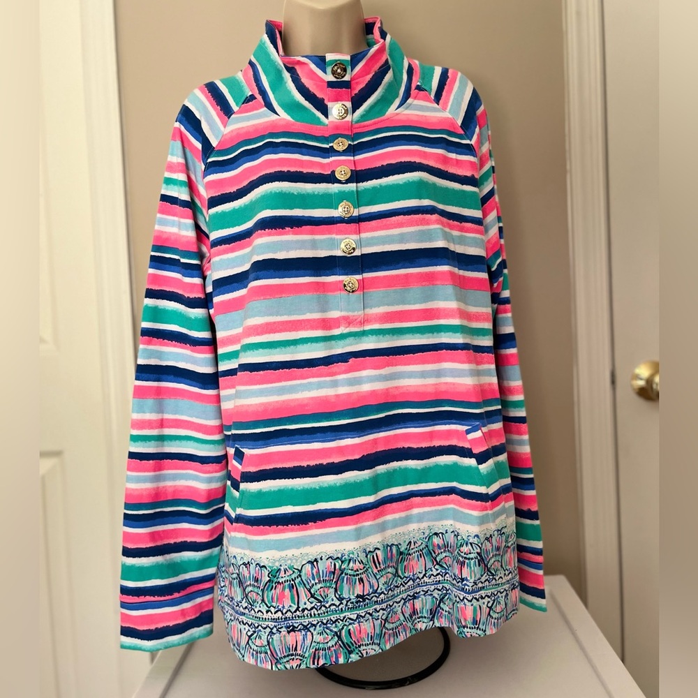 Lilly Pulitzer Captain popover striped XL